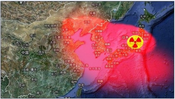 日本核辐射图-影响中国